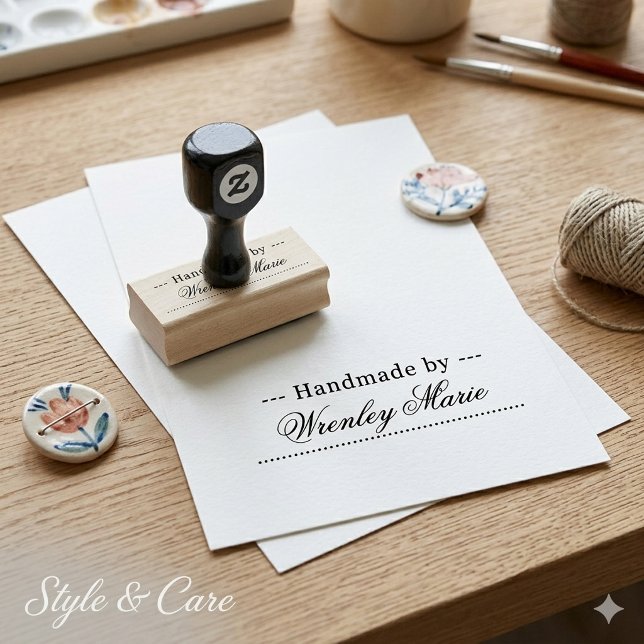 Unique Stylish Handmade by Wood Art Rubber Stamp (Unique Stylish Handmade by Wood Art Rubber Stamp)