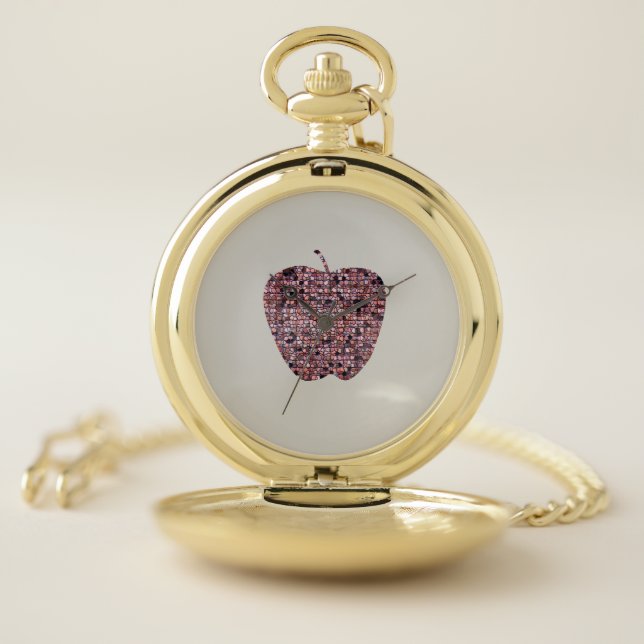 Unique Stylish Male Teacher Appreciation Apple Pocket Watch (Inside)