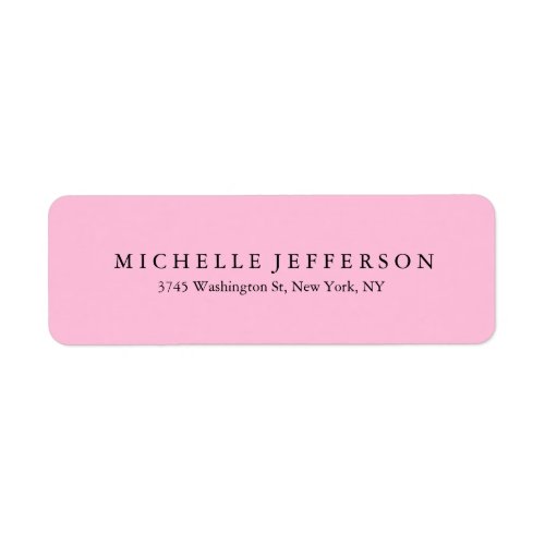 Unique Stylish Modern Elegant Pink Label