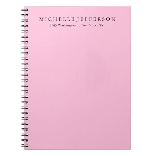 Unique Stylish Modern Elegant Pink Notebook