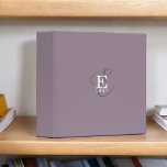 Unique Stylish Name and Monogram Typography Purple<br><div class="desc">A beautiful 3-Ring binder design with an elegant stylish representation of your name and monogram with classic serifs and a more ornate script typography in a balanced and symmetrical harmony. The three elements blend together with a sophisticated harmony and create your own personal branding logo. Shown here with a trendy...</div>