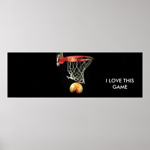 Unique Stylish Panoramic Basketball Poster
