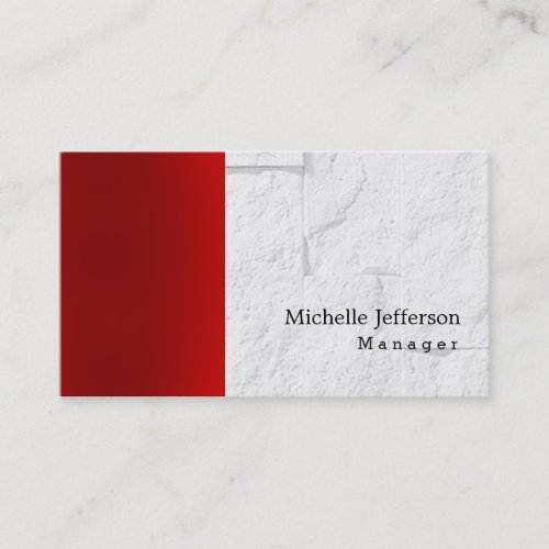 Unique Stylish Red Grey Wall Brick Business Card