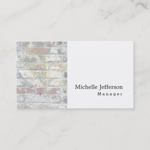 Unique Stylish Wall White Modern Plain Simple Business Card