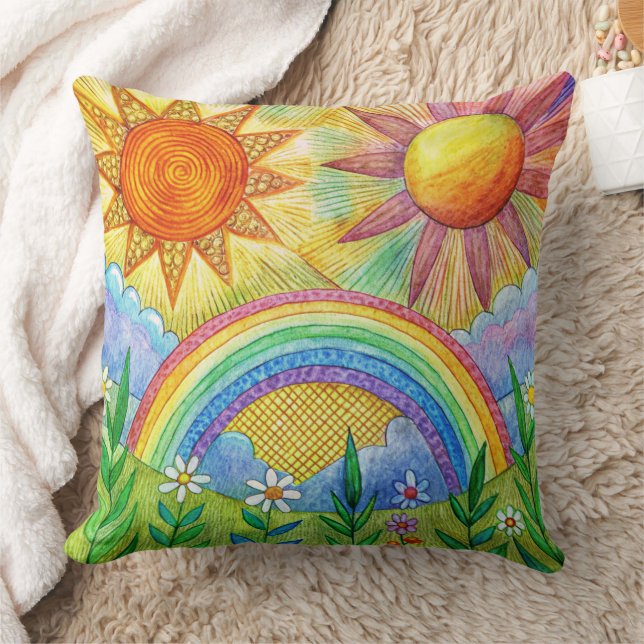 Unique summer beach Design cushion Kissen (Blanket)