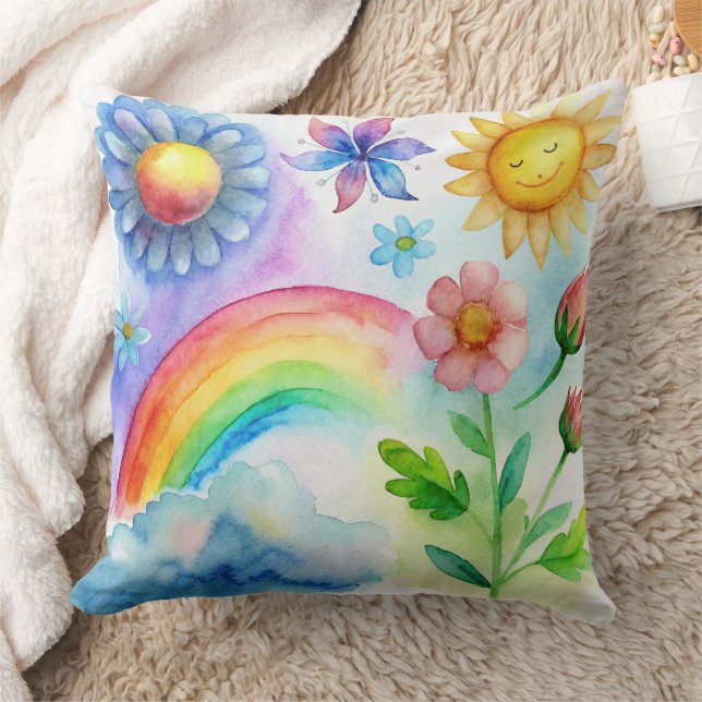 Unique summer beach Design throw pillow (Blanket)