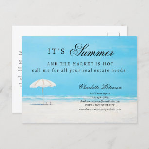 Unique Summer Real Estate Marketing or Prospecting Postcard