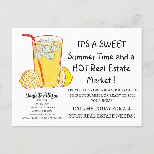 Unique Summer Real Estate Marketing Promotional  Postcard