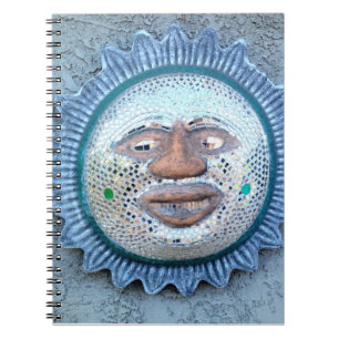 unique sun face notebook