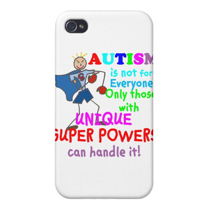 Unique Super Powers Autism iPhone 4 Cases