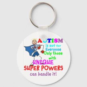 Unique Super Powers Autism Keychain