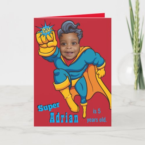 Unique Superhero Special Fun Childrens Birthday Card
