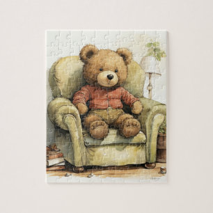 "Unique Teddy Bear Illustration Puzzle" Jigsaw Puzzle
