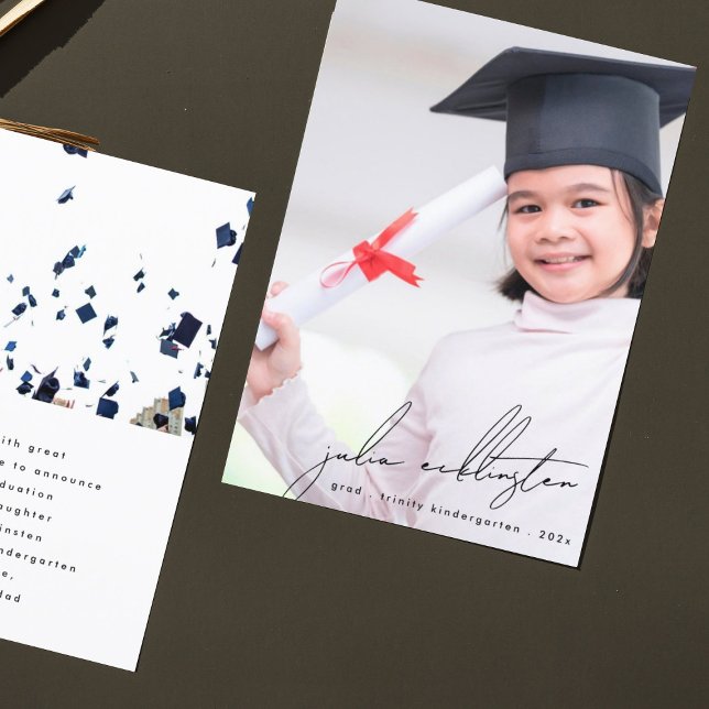 Unique Template Photo Kindergarten Graduation Card (Creator Uploaded)
