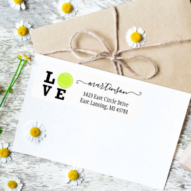 Unique Tennis Yellow Ball Address Label (Creator Uploaded)