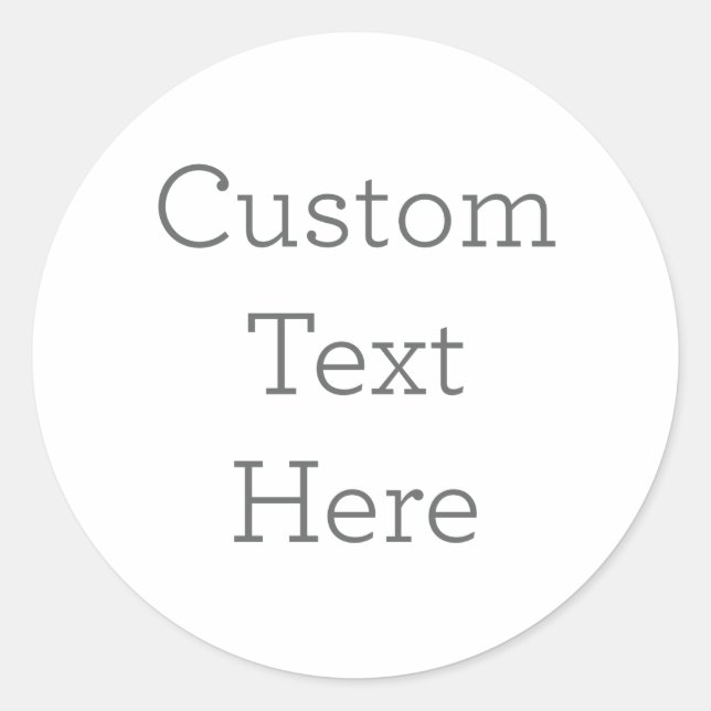 Custom Classic Round Stickers, Format: Sheet of Stickers, Size: Small, 1½ inch (sheet of 20), Paper Type: Glossy White Paper (Front)