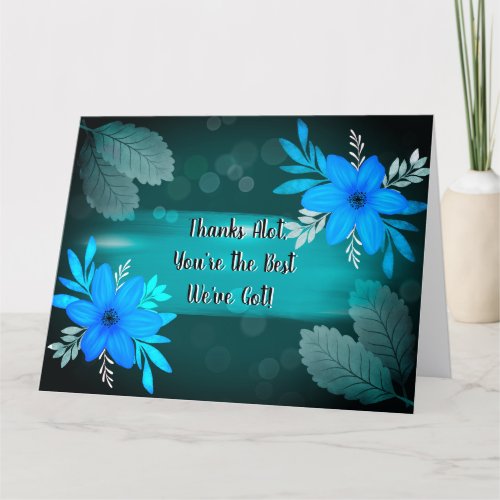 Unique Thank you card with flowers 