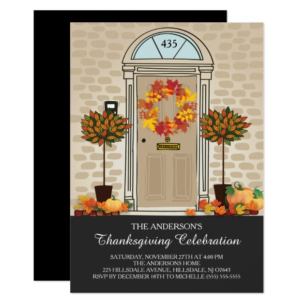 Unique Thanksgiving Celebration Dinner Party Card