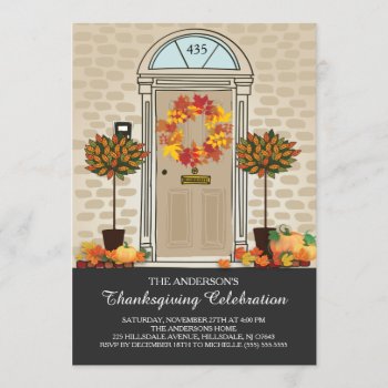 Unique Thanksgiving Celebration Dinner Party Invitation by celebrateitholidays at Zazzle