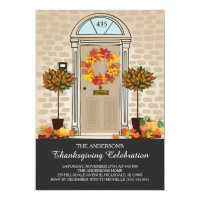 Unique Thanksgiving Celebration Dinner Party Invitation