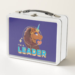 Unique the Unicorn “I’m a Leader” Design Metal Lunch Box