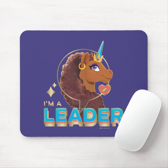 Unique the Unicorn “I’m a Leader” Design Mouse Pad (With Mouse)