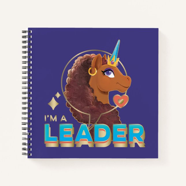 Unique the Unicorn “I’m a Leader” Design Notebook (Front)