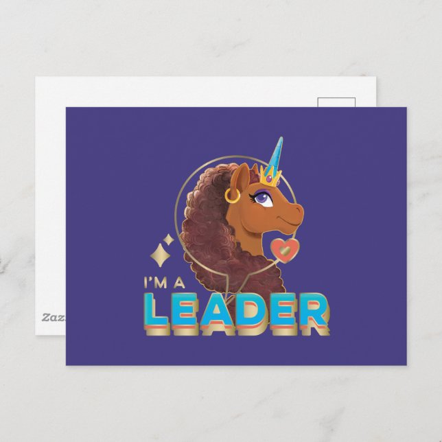 Unique the Unicorn “I’m a Leader” Design Postcard (Front/Back)