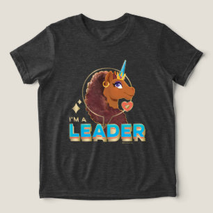 Unique the Unicorn “I’m a Leader” Design Tri-Blend Shirt