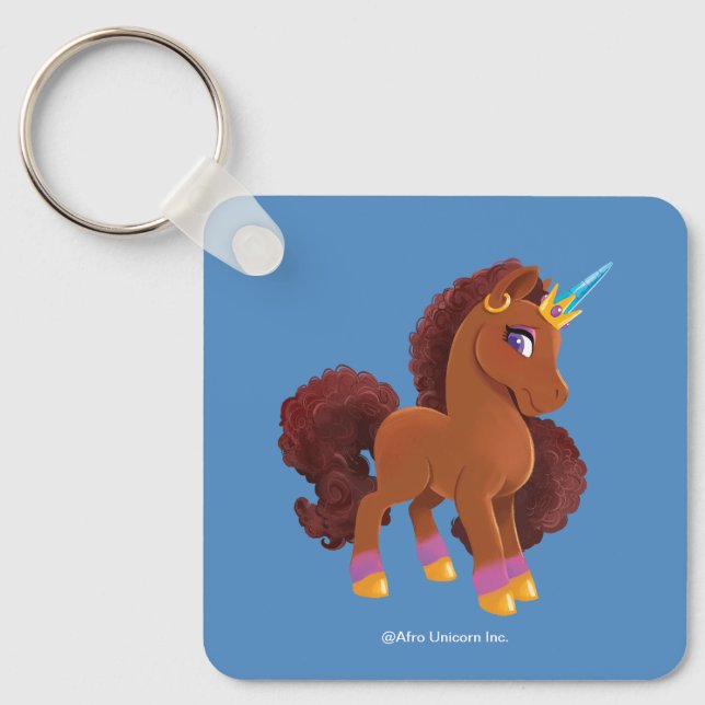 Unique the Unicorn Standing Proud Keychain (Front)