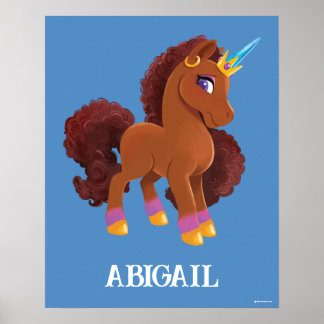 Unique the Unicorn Standing Proud Poster