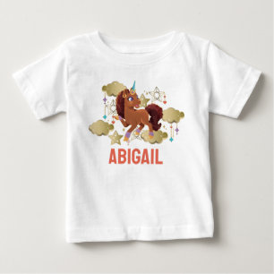 Unique the Unicorn Stars & Clouds Baby T-Shirt