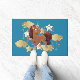 Unique the Unicorn Stars & Clouds Doormat