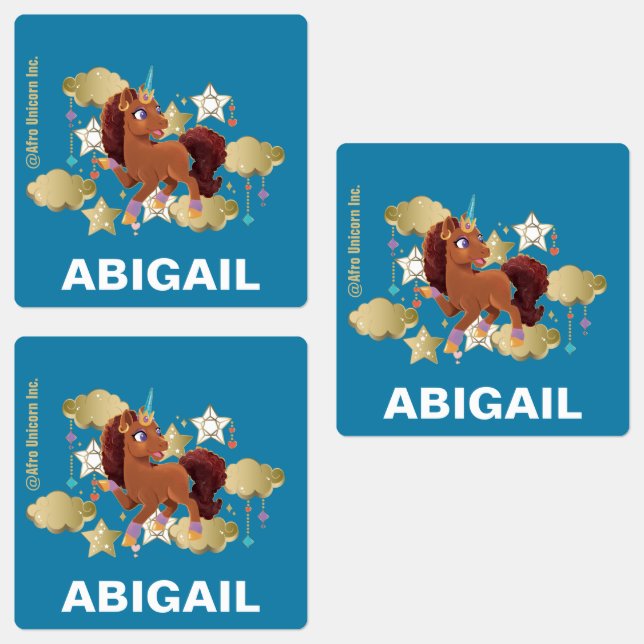 Unique the Unicorn Stars & Clouds Labels (Group)