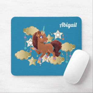 Unique the Unicorn Stars & Clouds Mouse Pad