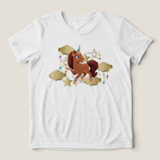 Unique the Unicorn Stars & Clouds Tri-Blend Shirt