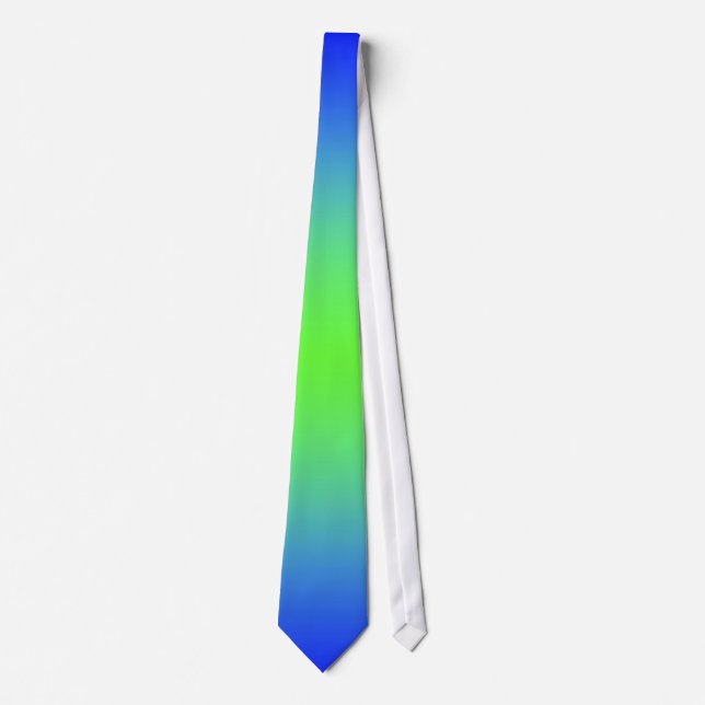 Unique ties green and blue tie (Front)