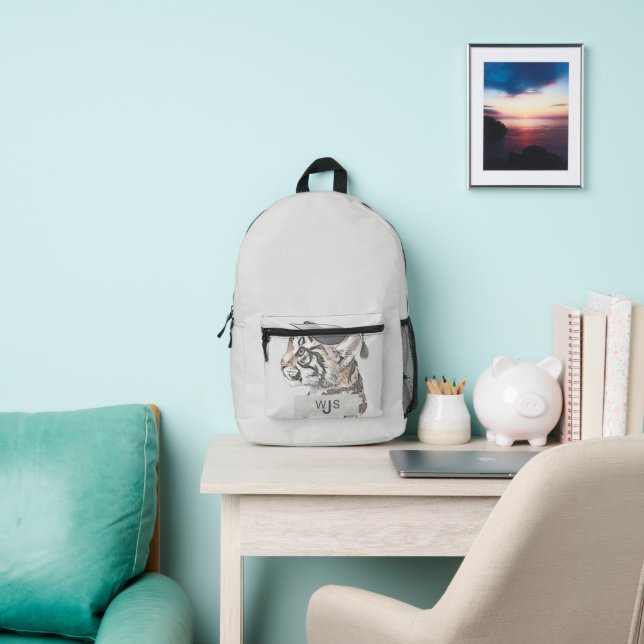 Unique Tiger Monogram Graduation Backpack (Insitu)