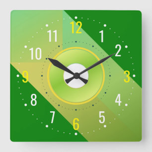 Unique & Traditional Décor - Modern Green Square Wall Clock