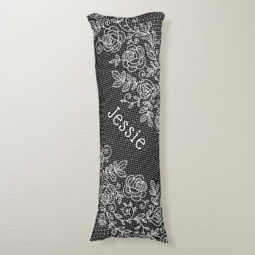 Unique Transparent Faux Floral Lace Personalized Body Pillow