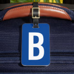 Unique travel luggage tags in your favorite color<br><div class="desc">Custom travel luggage tags in your favorite color. Personalized tag for suitcases and bags. Monogrammed design with big initial letter. Cool gift for traveling men and women. Print with your preferred color combination. Unique designs for him or her.</div>