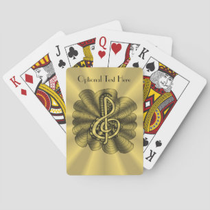 Unique Treble Clef Music Art Poker Cards