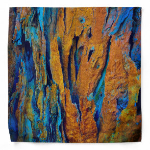 Unique Tree camouflage  - blue and browns - Bandana