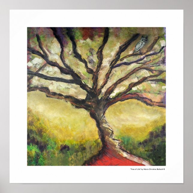 Unique Tree Landscape Painting Poster Art Gifts (Front)