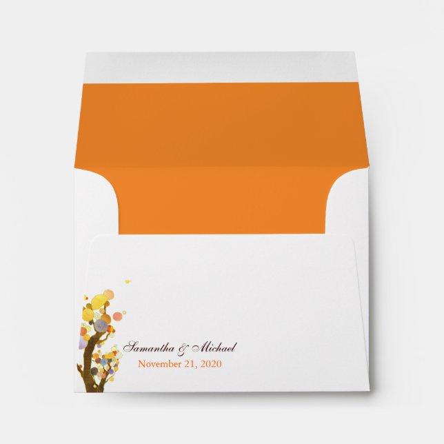 Unique Tree Theme Wedding Invitation Envelope (Back (Bottom))