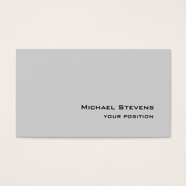 Unique Trendy Light Gray Professional Business Card