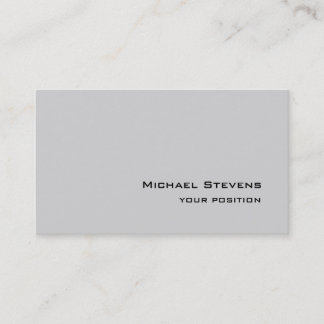 Unique Trendy Light Gray Professional Business Card