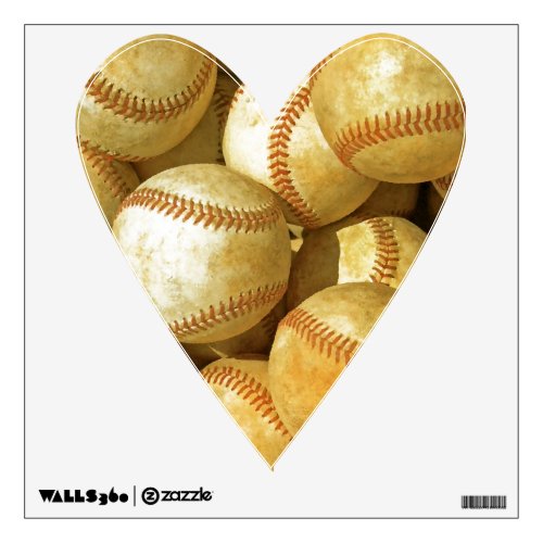 Unique Trendy Love Baseball Heart Wall Decal