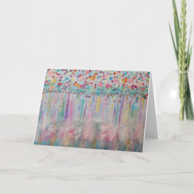 Unique Trendy Modern Eye Catching design Bliss Holiday Card (Front)