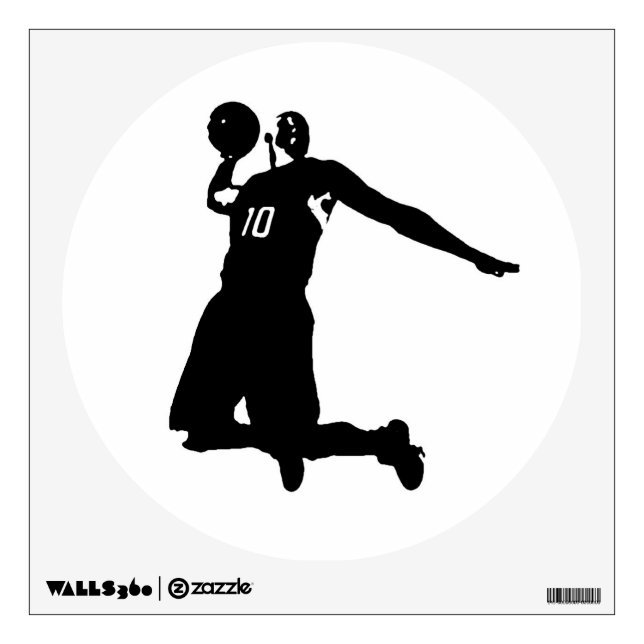 Unique Trendy Pop Art Basketball Player Wall Decal (Front)